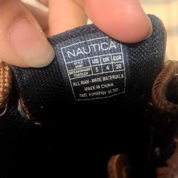 Nautica Boots Size 5 Toddler Preowned Brown Laced Up - Picture 5 of 5